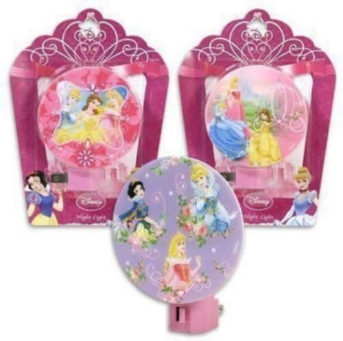 Disney Princess Night Light Pink Cinderella, Belle, Snow White (single; design chosen at random)