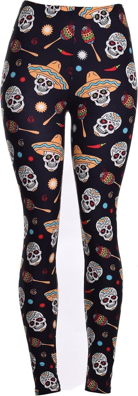 VIV Collection Printed Brushed Leggings Plus Size (L - XXL) Listing 1