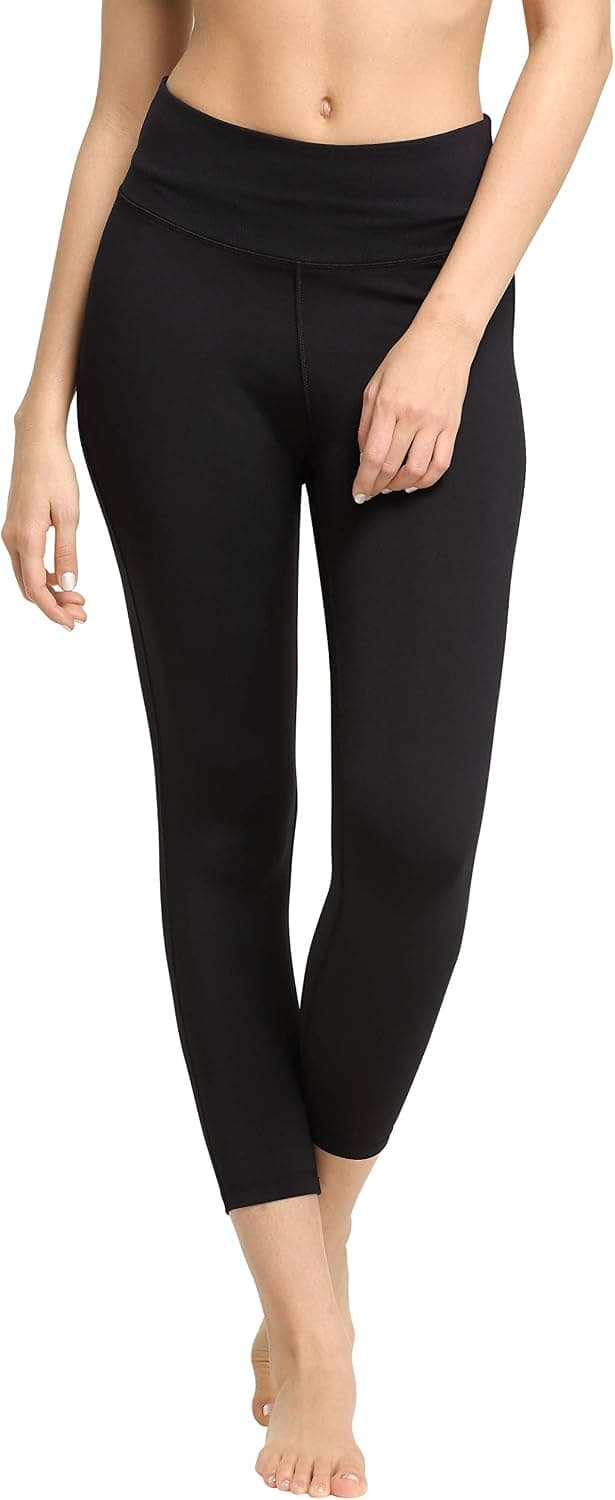 CYZ Women's Space-Dyed Tummy Control Yoga Workout Leggings with Cell Phone Pocket