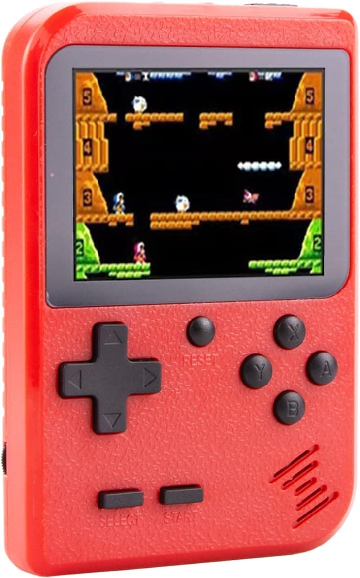 Portable Handheld Games Retro Mini Video Games，Handheld Game Console with 400 Classical FC Games 2.8" Color Screen，Birthday for Boys Girls and Adults (Red)