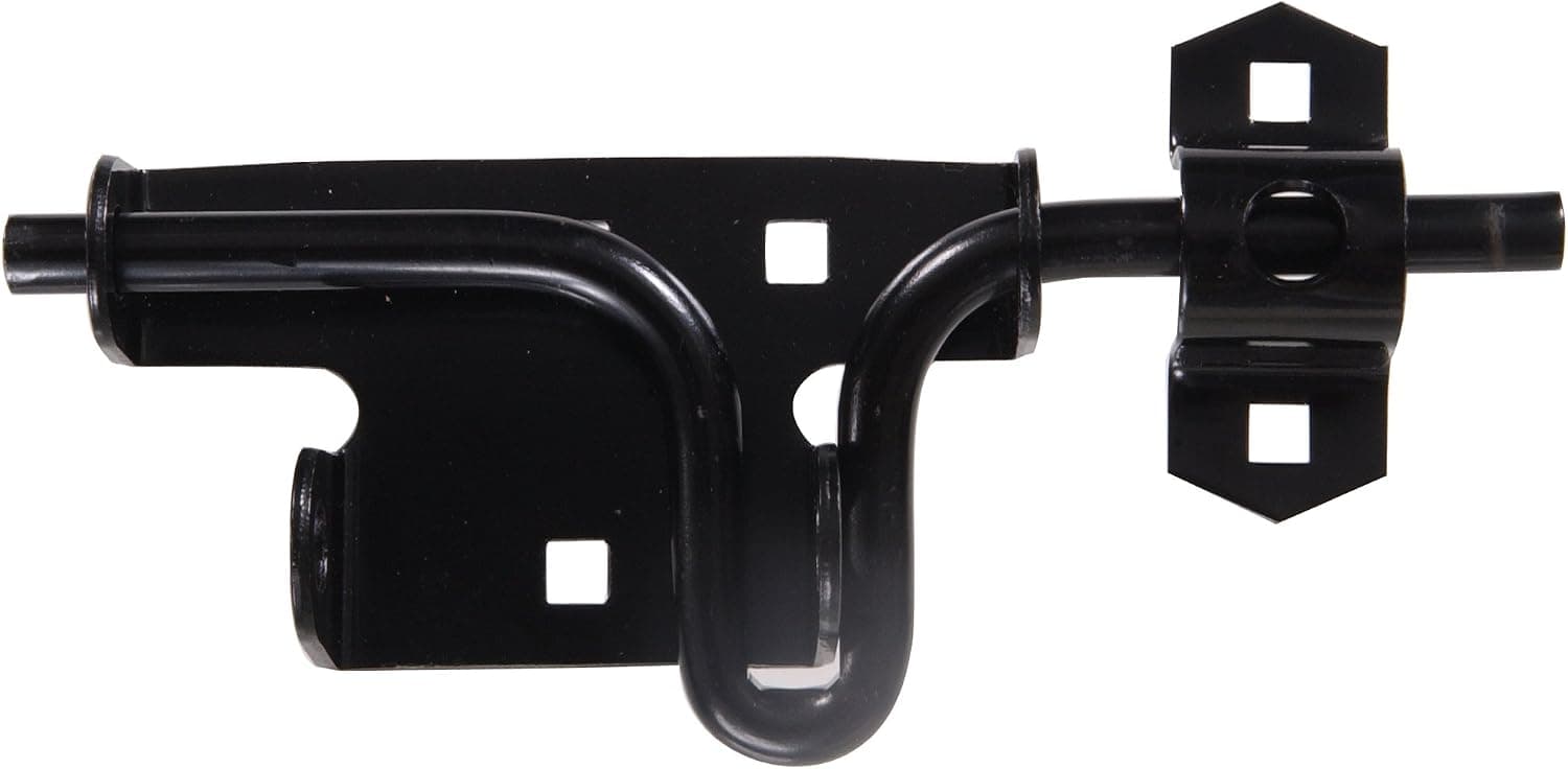 The Hillman Group 851225 Slide Action Gate Latch, Black Finish