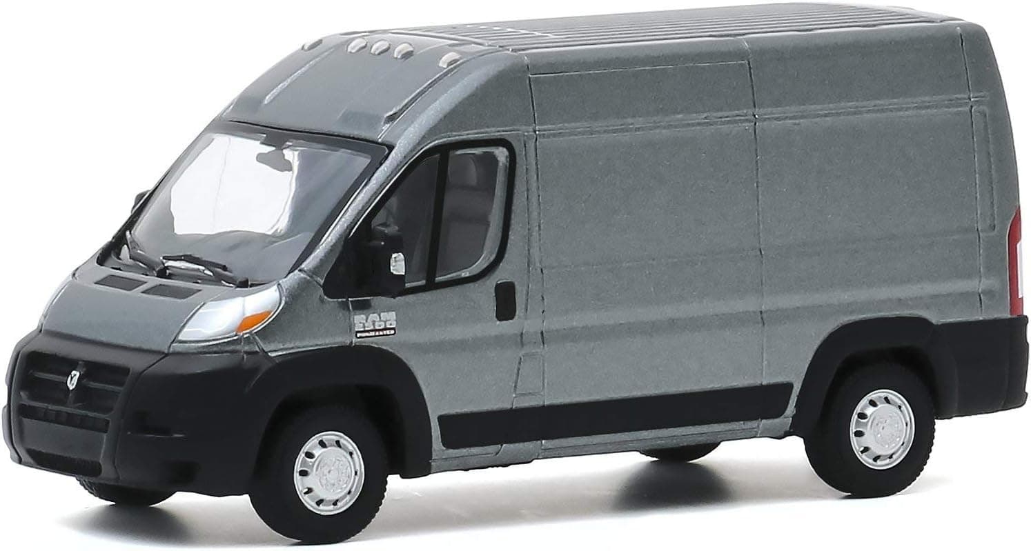 Greenlight 1:64 Route Runners Series 1-2017 Dodge Ram ProMaster 2500 Cargo High Roof - Granite Crystal Metallic Clearcoat 53010-B