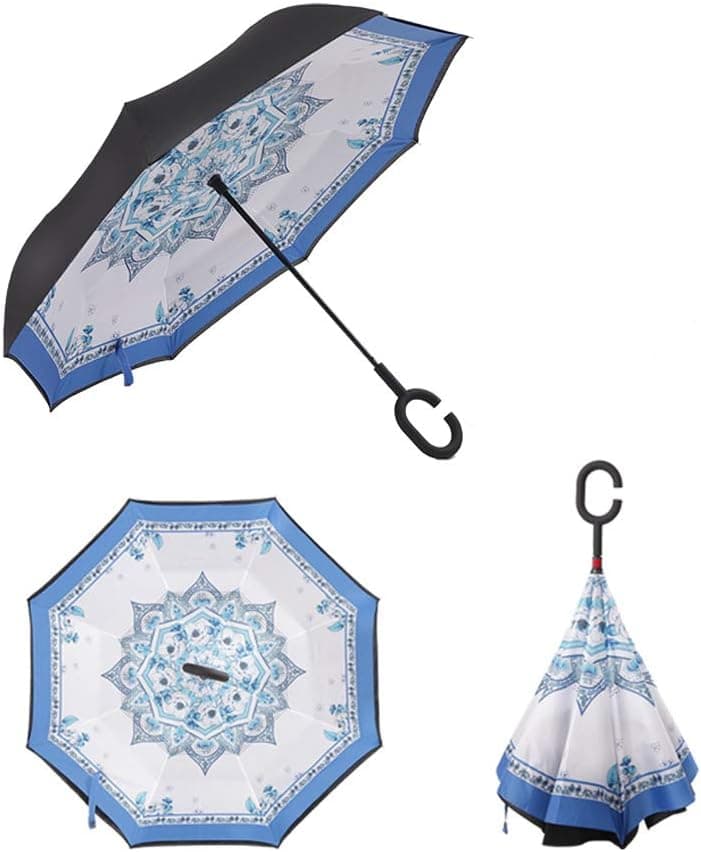 YoCozy Inverted Umbrella Windproof Golf Reverse Umbrella Travel Artwork (7 Types)