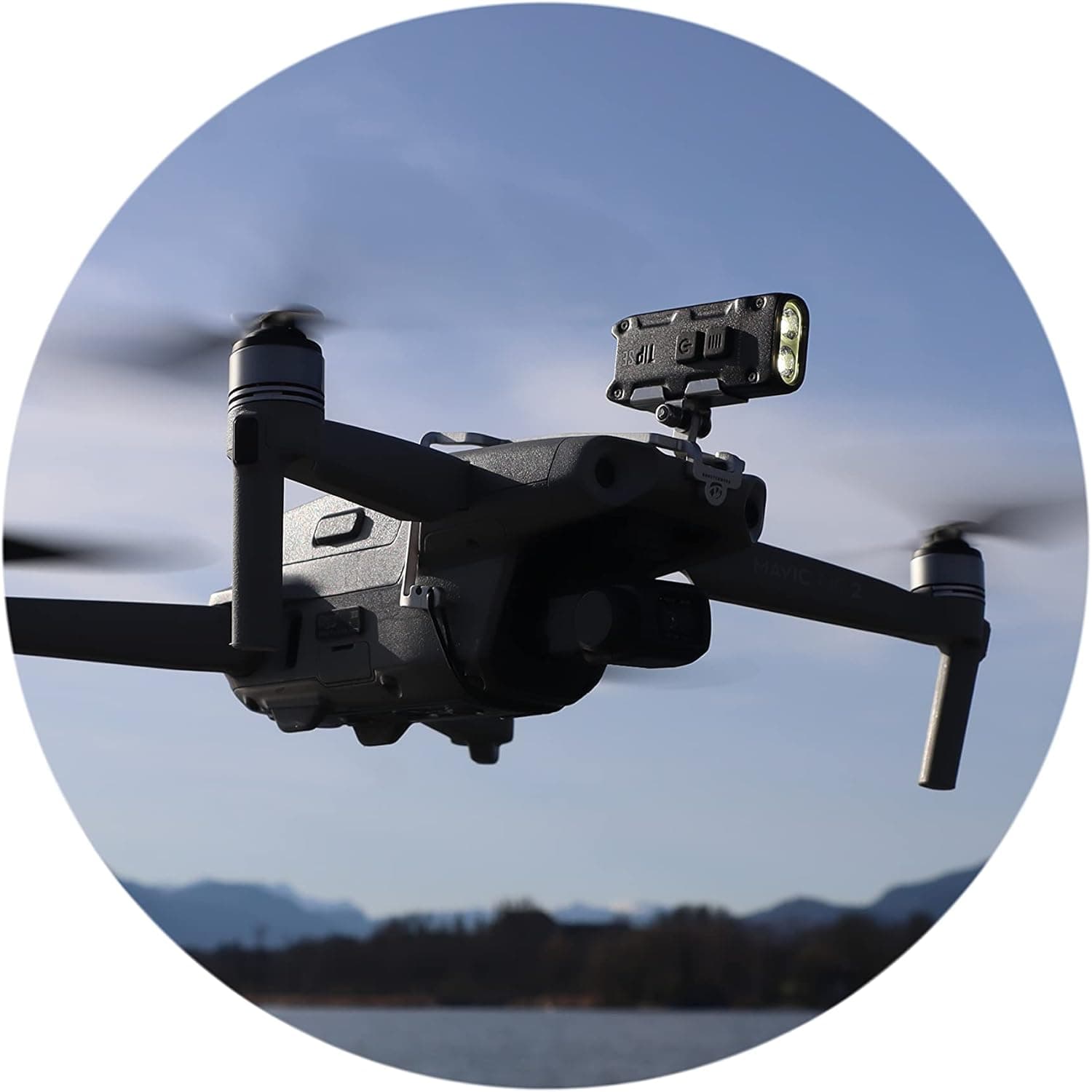 Roboterwerk M.O.N.A Mavic Air: Nightflight LED Light Kit, Accessories for DJI Mavic Air, up to 380 Lumen, tiltable lamp