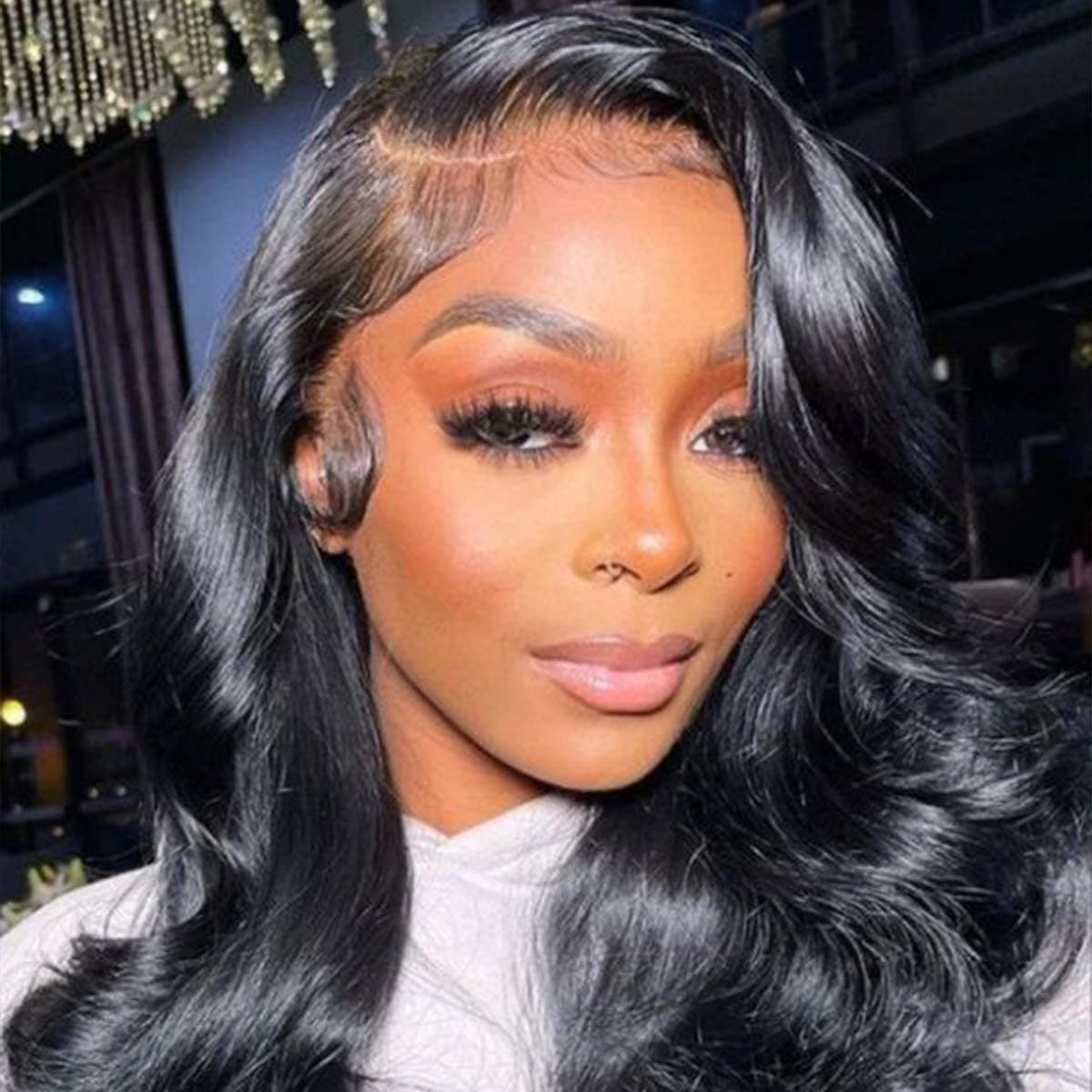Bilisar Body Wave Wigs Long Black Wavy Wigs for Women 26 Inches Side Part Curly Wavy Wig Black Wig Body Wave Natural Looking Premium Quality Heat Synthetic Fiber Wig for Daily Party Use (Natural Black Color)