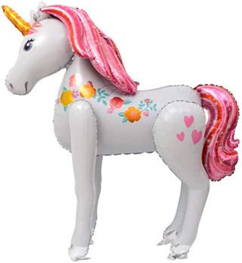 Unicorn Airwalker Balloon , 46" Giant Unicorn Party Balloon,3D Magical Foil Balloon, Kids Girl Birthday Party Decorations