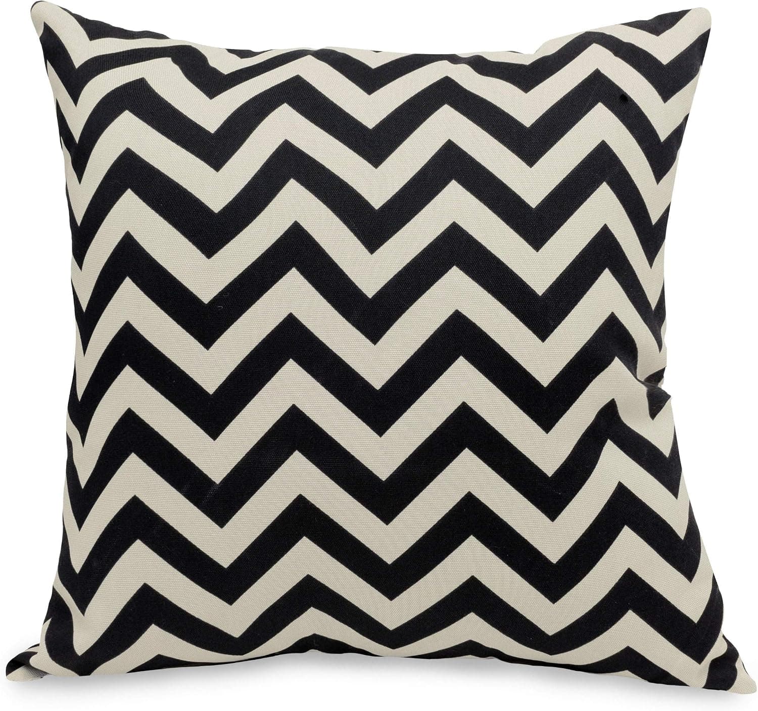 Majestic Home Goods Black Chevron Indoor / Outdoor Large Pillow 20" L x 8" W x 20" H