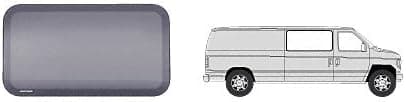 C.R. LAURENCE FW271 CRL Fixed "All Glass Look" Window for Side Sliding Door - 1992+ Ford Vans 41-5/8" x 21-3/4"