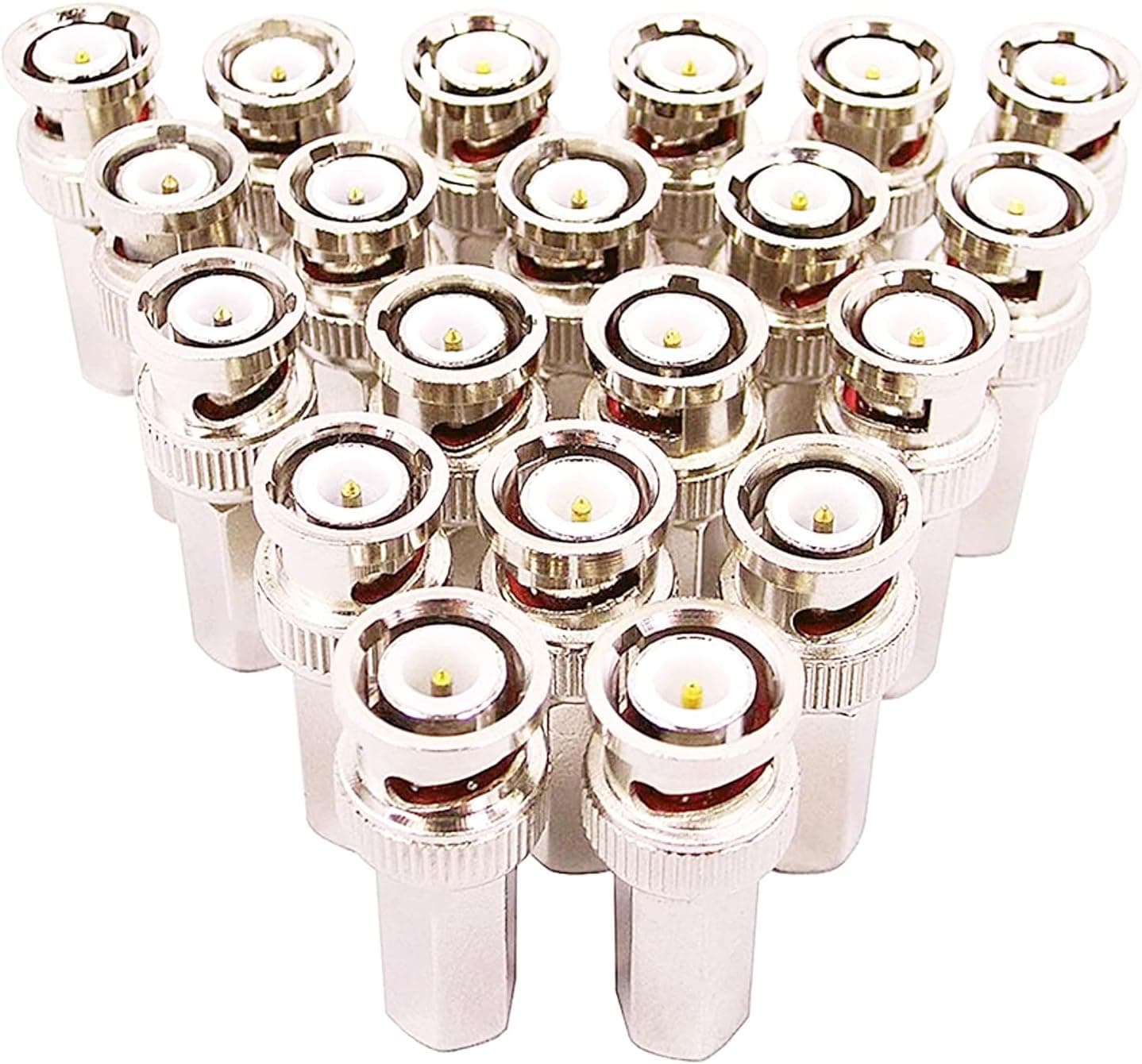 OdiySurveil(TM) 20PCS BNC Male Twist-on Coax Coaxial Connector for CCTV Security Camera