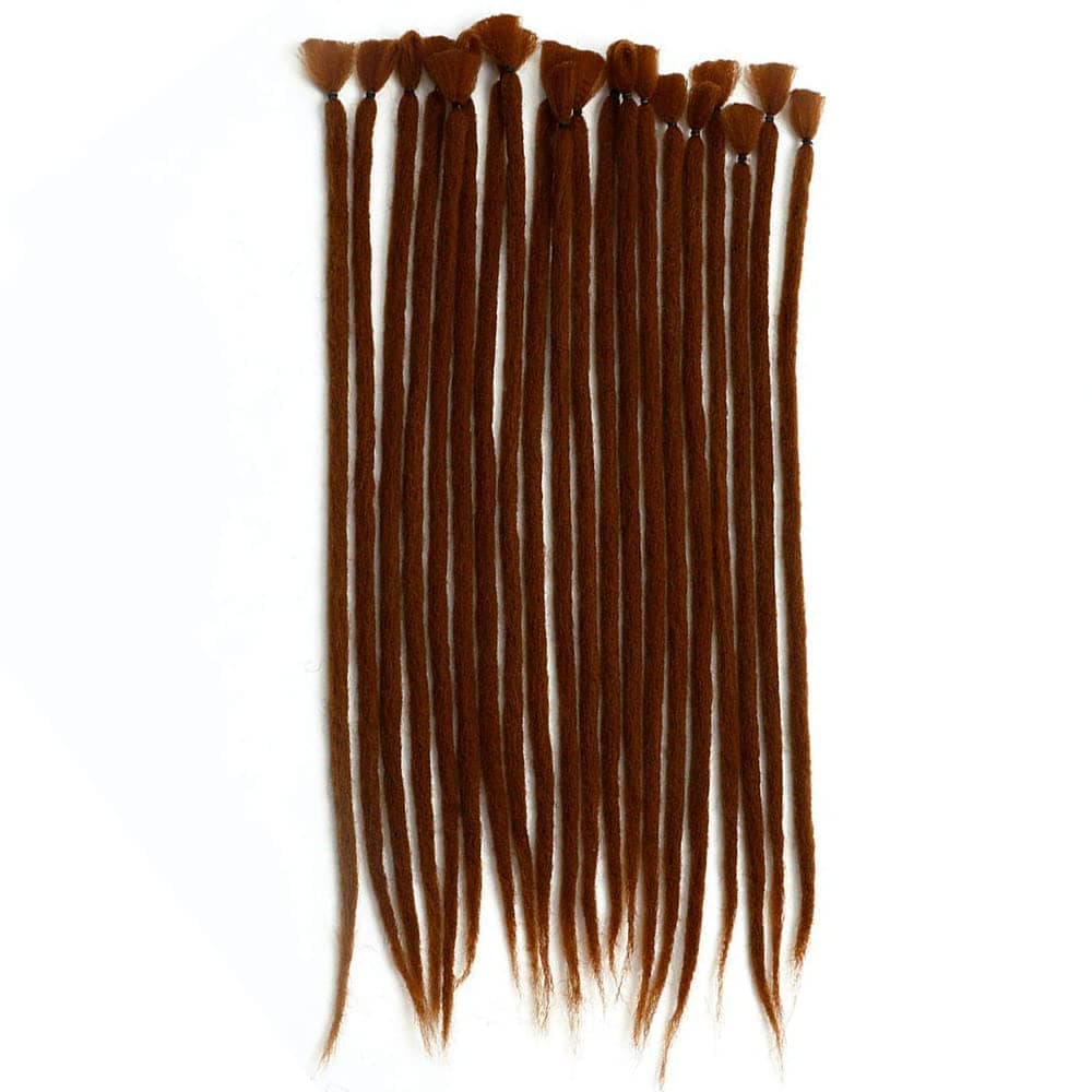 Synthetic Dreadlock Extensions 5 Strands #30 Handmade Faux Locs, Heat Resistant Reggae Hair Hip-Hop Style Soft Crochet Braiding Hair For Women/Men