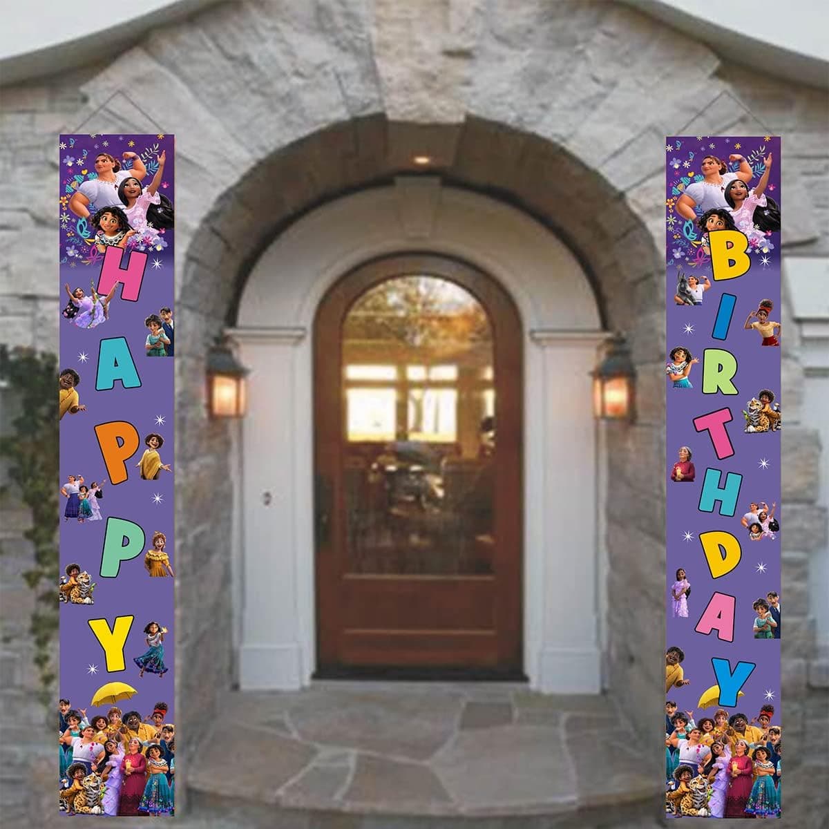 OULUN Birthday Party Banner For Encanto ，Decorations For Kids Birthday Party Door Couplets