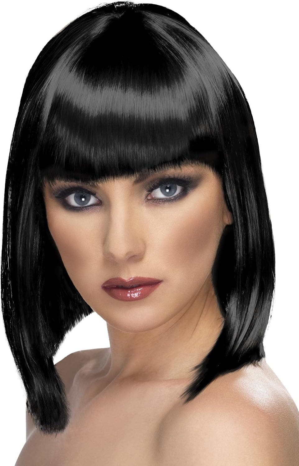 Smiffys Women's Glam Wig Short Blunt with Fringe