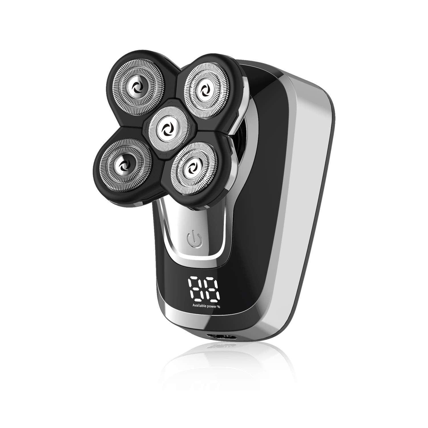 Electric Shavers for Men Bald Head Shaver LED Display Faster-Charging 5D Floating Waterproof Electric Rotary Shaver Cordless and Rechargeable
