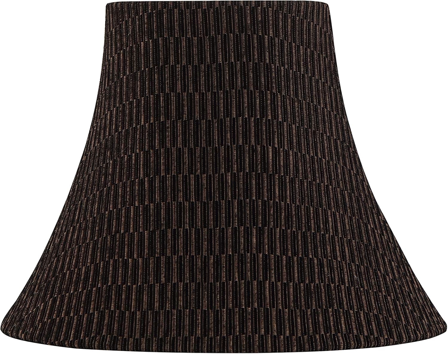 Aspen Creative 30157 Transitional Bell Shape Spider Construction Lamp Shade in Black & Brown, 12" wide (6" x 12" x 9 1/2") Spider LAMP Shade