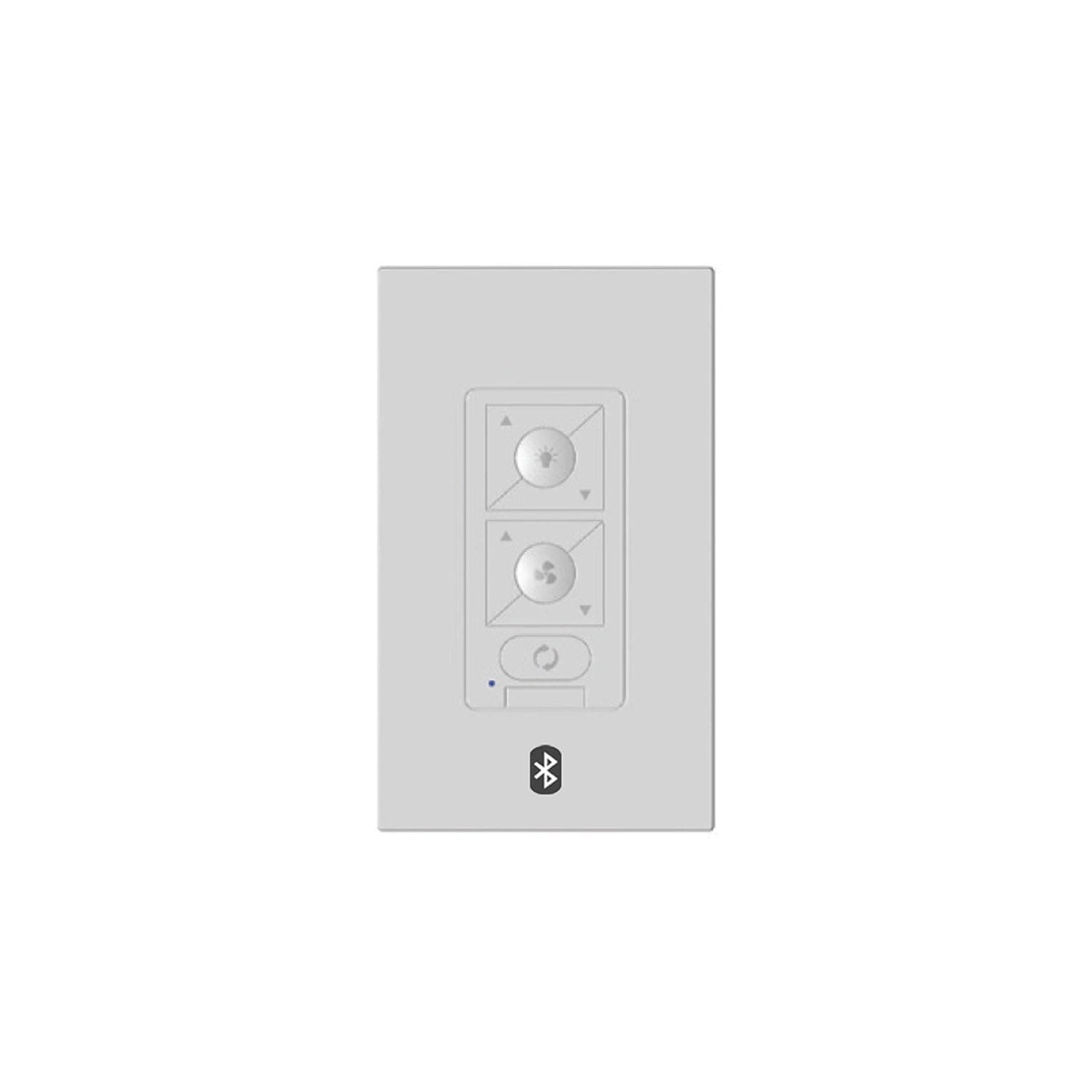 6-Speed Ceiling Fan Bluetooth Hardwired Wall Control with Single Pole Wallplate for Modern Forms Smart Fans