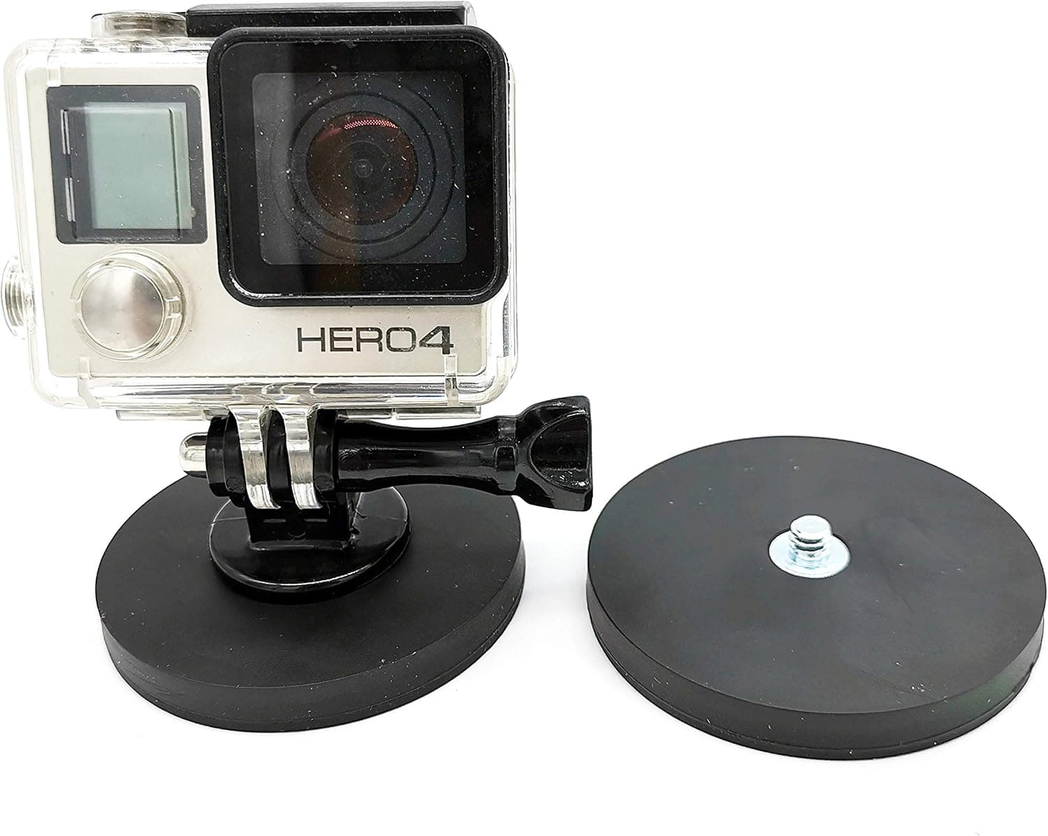 Magnetic Car Windshield and Window Mount Pair (Suction Cup Killer), Rear View Mirror Mount for Gopro Action Cameras, SJCAM, Ligthweight Cameras, GPS, Cell Phone, Smartphones and More