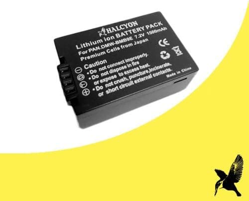 Halcyon 1500 mAH Lithium Ion Replacement Battery for Panasonic Lumix DMC-FZ60 16.1 MP Digital Camera and Panasonic DMW-BMB9