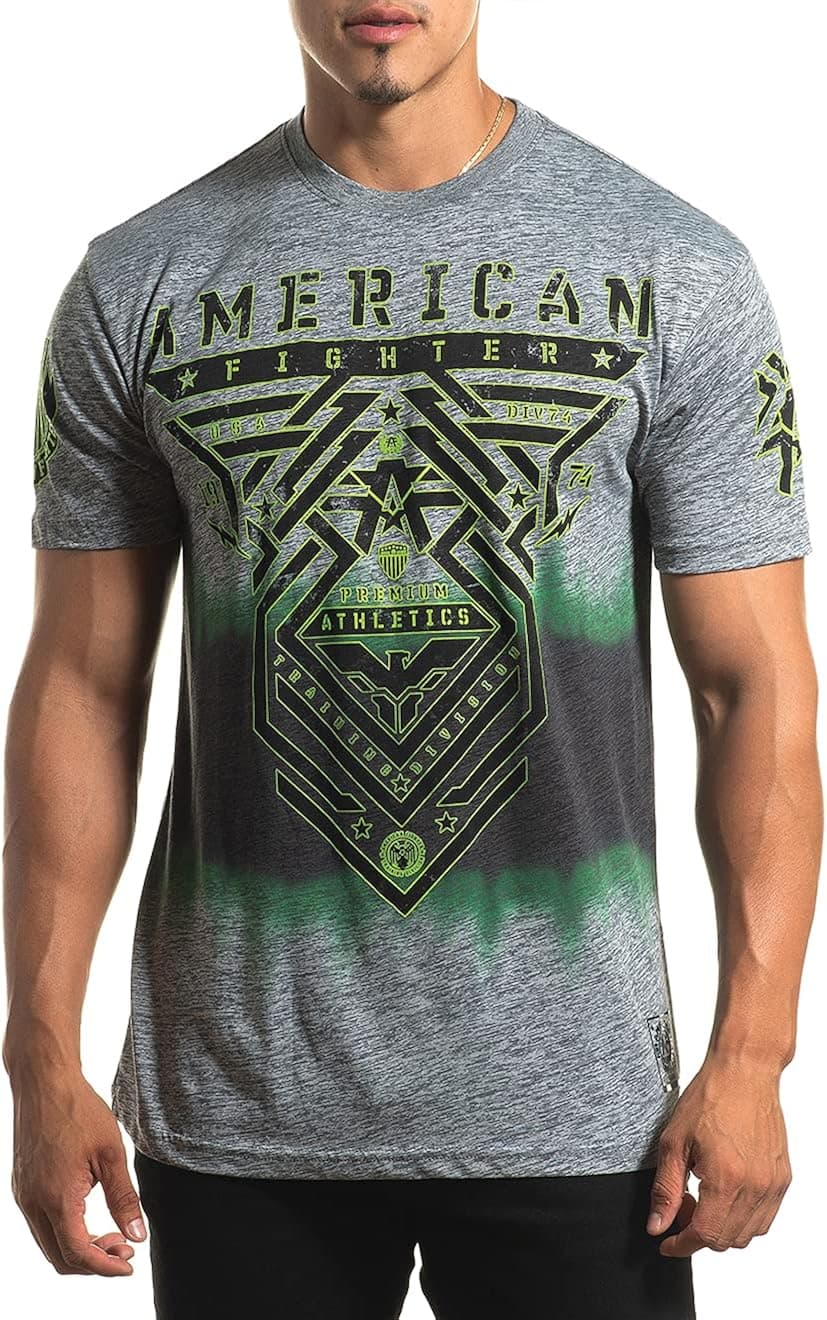 American Fighter Mens Sublimated T-Shirt Colored Short Sleeve Shirts for Men.