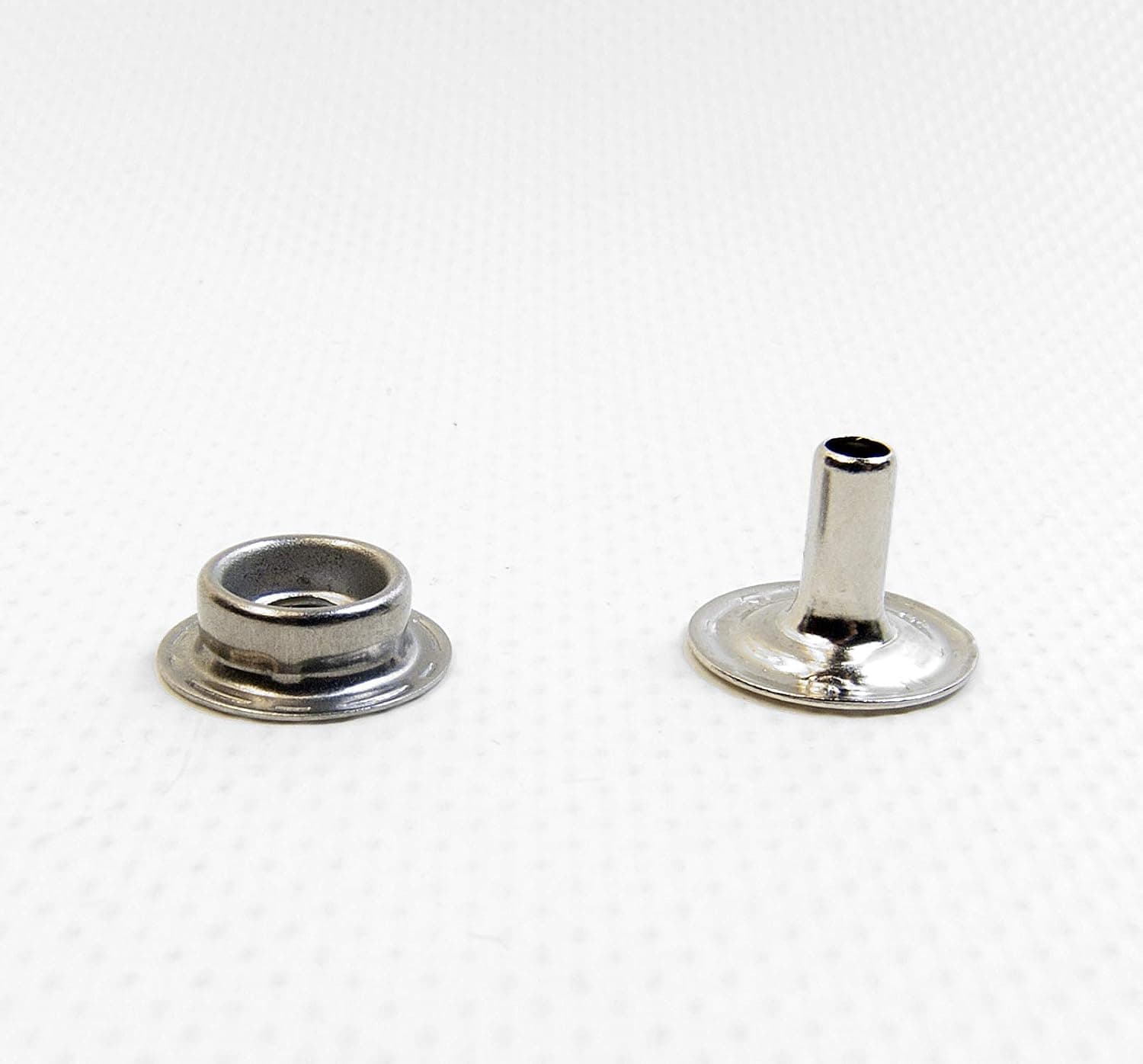 Snap Stud & Eyelet, Eyelet Has 3/8" Long Post for Leather or Thicker Fabrics, 25 Pc. Set