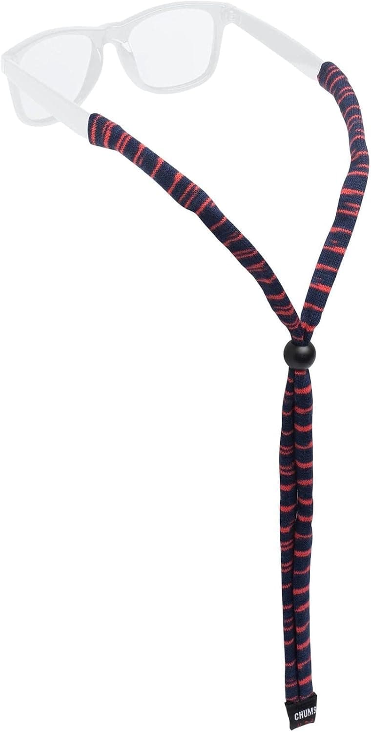 Chums Original Cotton Standard End Eyewear Retainer Colors, Navy Red Stripe