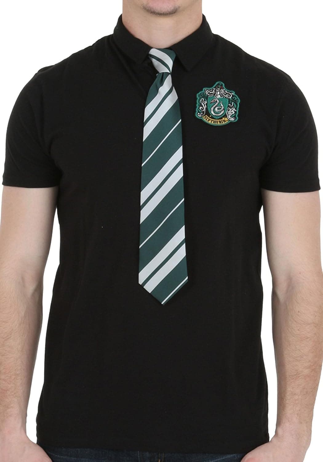 Bioworld Harry Potter Slytherine Black Costume Uniform Polo with Tie