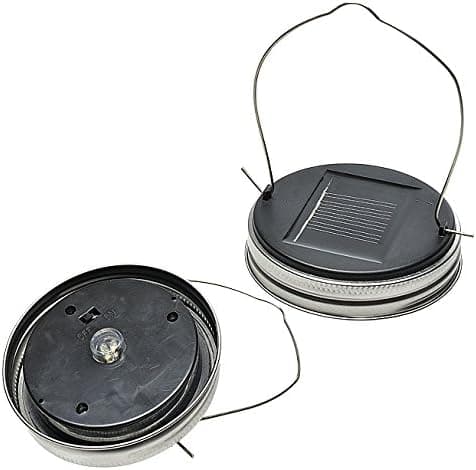 Solar Powered Mason Jar Lid for Wide Mouth (Lid Only)