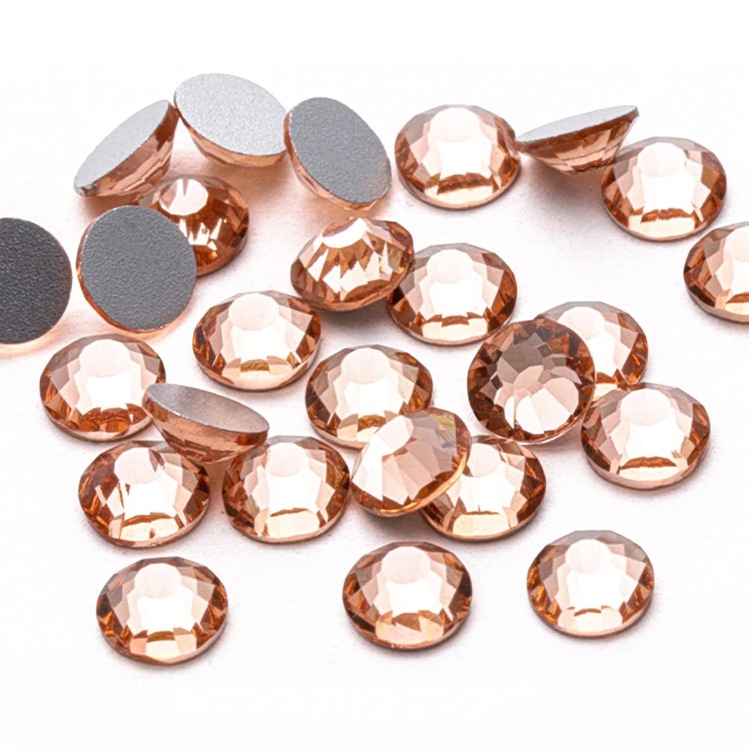 PuppyDoggy 1440 Pieces Nail Art Rhinestones Crystal Flatback Nail Gems Stones for Crafts Nails Art Clothes Shoes Bags DIY Decoration (SS20, Champagne)