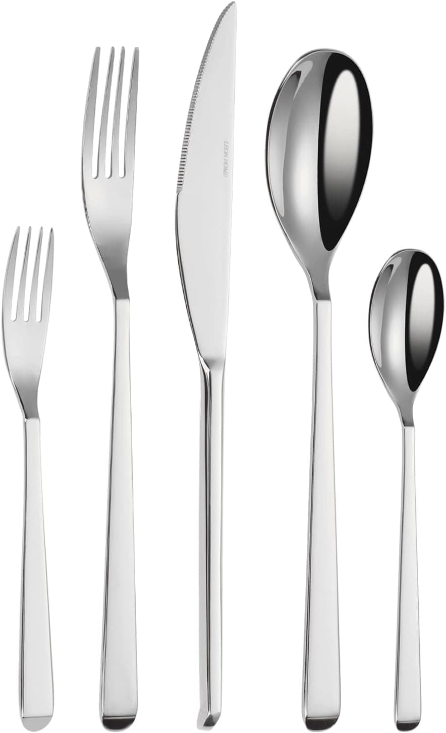 Mafier 5-Piece Tableware Eating Utensils Stainless Steel Cutlery Set for Home Restaurant Hotel Camping Modern Silverware Set Mirror Finish Flatware Set and Dishwasher Safe Product Cutlery