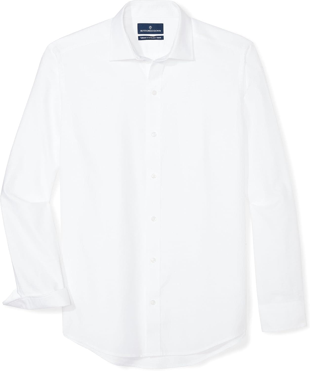 Buttoned Down Men's Tailored Fit Supima Cotton Spread-Collar Dress Casual Shirt
