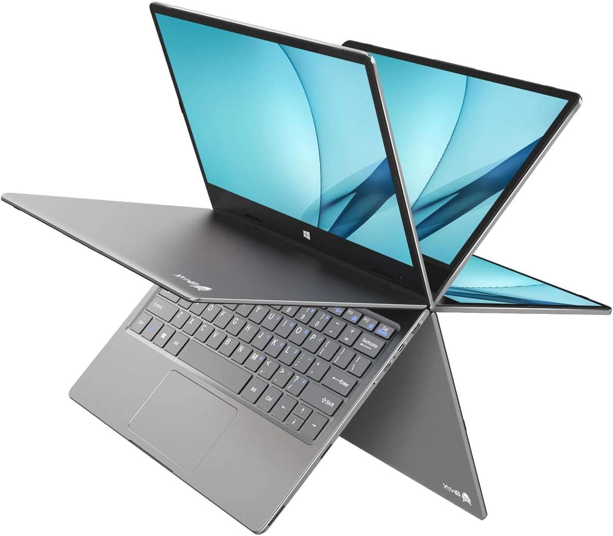 Bmax 2 in 1 Convertible Laptop, 11.6" FHD (1920 X 1080) IPS Touchscreen, Quad-Core Celeron N4120, 8GB DDR4, 256GB SATA SSD, Expandable 1TB SSD, Windows 10, Type-C, HDMI, All-Metal Body