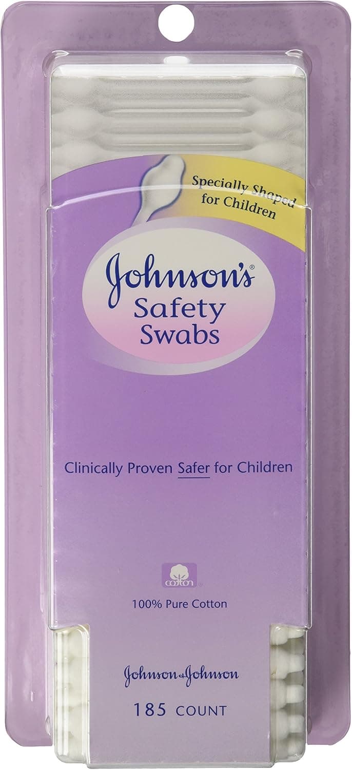 Johnson's Johnsons Safety Swabs, 185-Count Packages (Pack of 3)