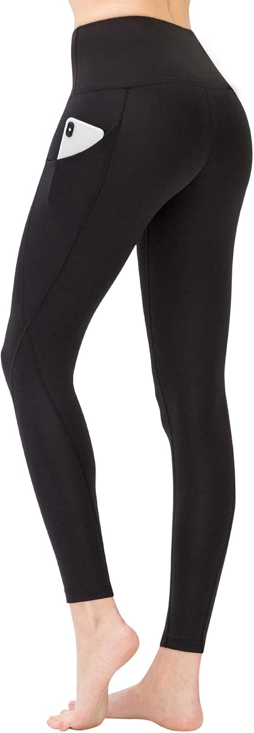 LOS OJOS Yoga Pants for Women – High Waist Tummy Control Workout Leggings with Pockets
