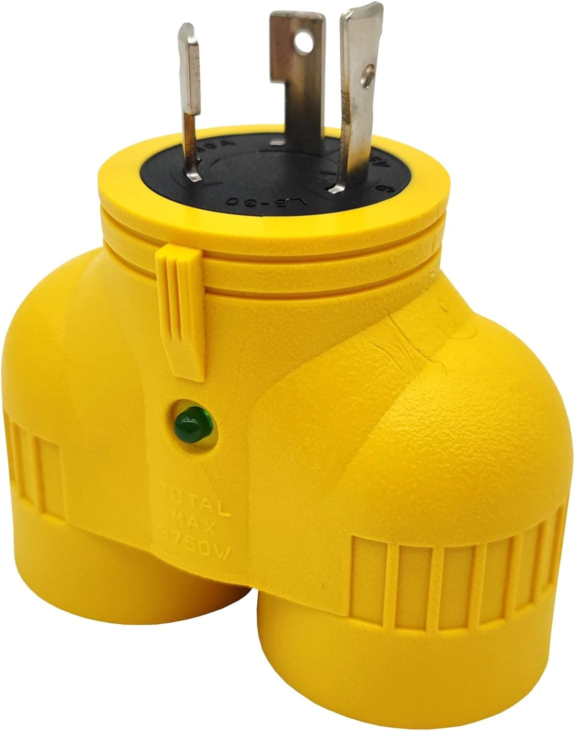 Parkworld 885224 Generator Adapter 30A Twist Lock L5-30 Plug to 20A (2) 5-20 (T-Blade 5-15) Receptacle