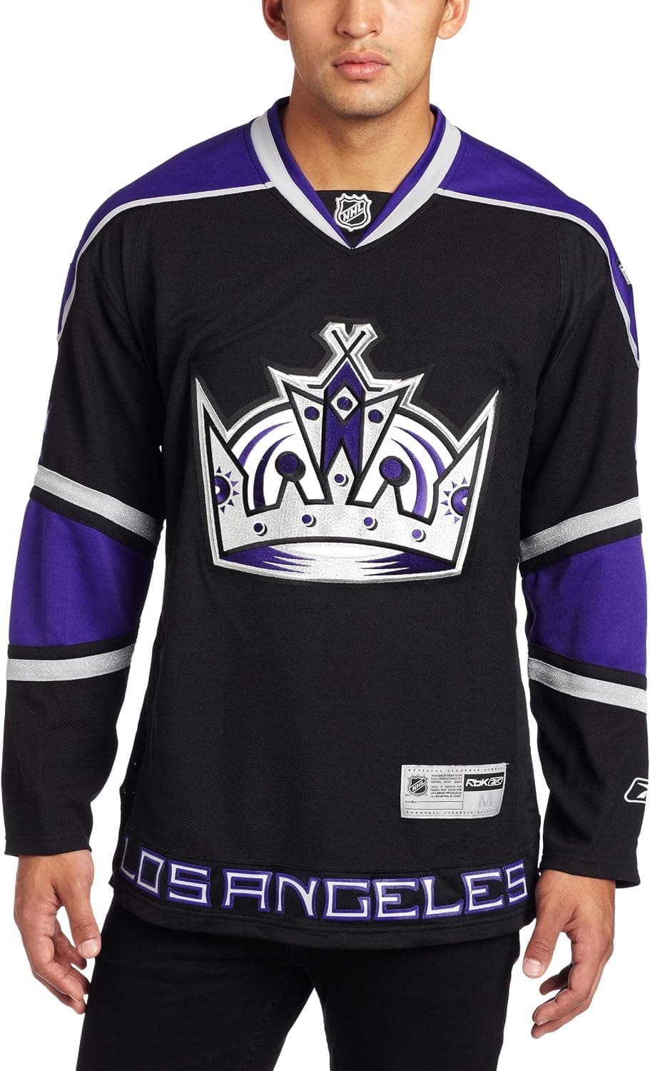 NHL Men's Los Angeles Kings #4 Rob Blake Reebok Edge Premier Player Jersey (Black, Medium)