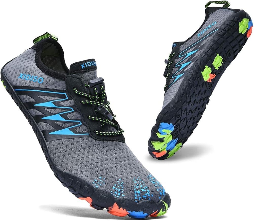 XIDISO Mens Womens Water Shoes Lightweight Quick Dry Barefoot for Swim Diving Surf Aqua Socks Sports Pool Beach Walking Yoga