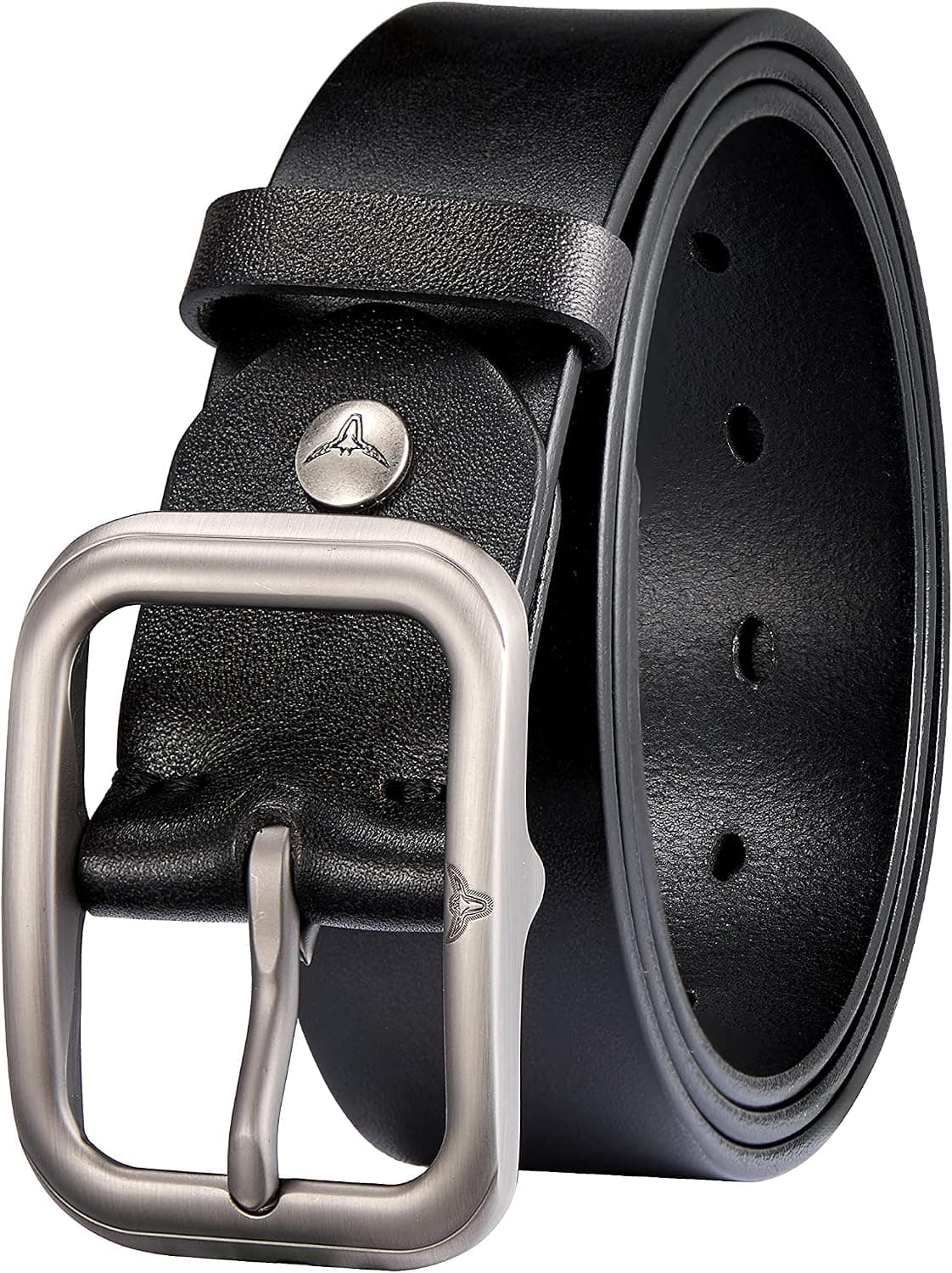 Men's Genuine Leather Belt, 1.5 inch Wide Casual Dress Belt, Classic and Fashion Design for Jeans Belt