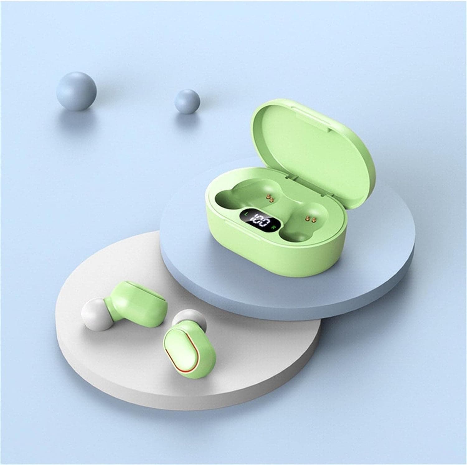 Macaron Color Wireless Bluetooth Earbuds Smart Mini Bluetooth 5.0 Headphones in Ear Waterproof Noise Cancelling Headset for Sports/Working