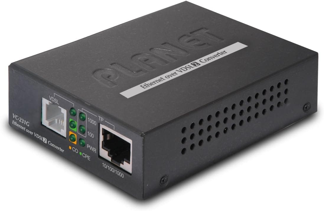 PLANET 1-Port 10/100/1000T Ethernet to VDSL2 Bridge (30a profile w/ G.vectoring) / VC-231G /