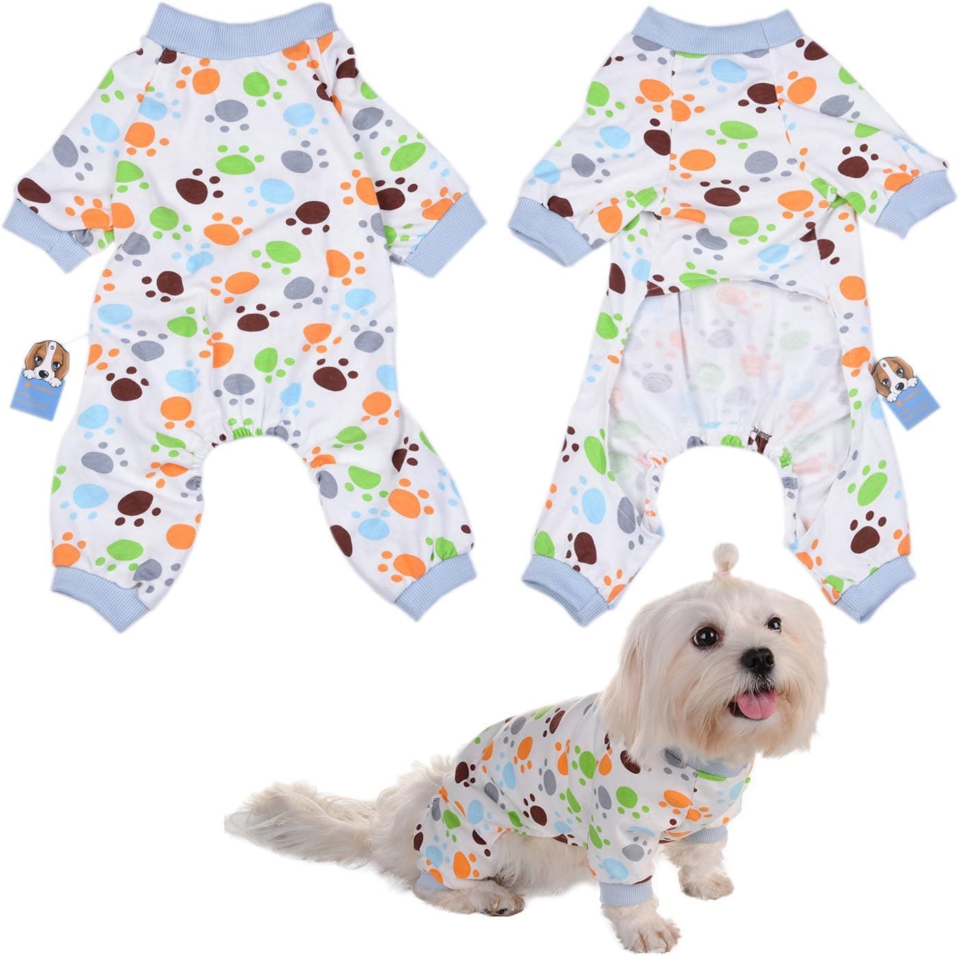Widen Pet Dog Pajamas Jumpsuits Puppy Clothes Cotton Cute