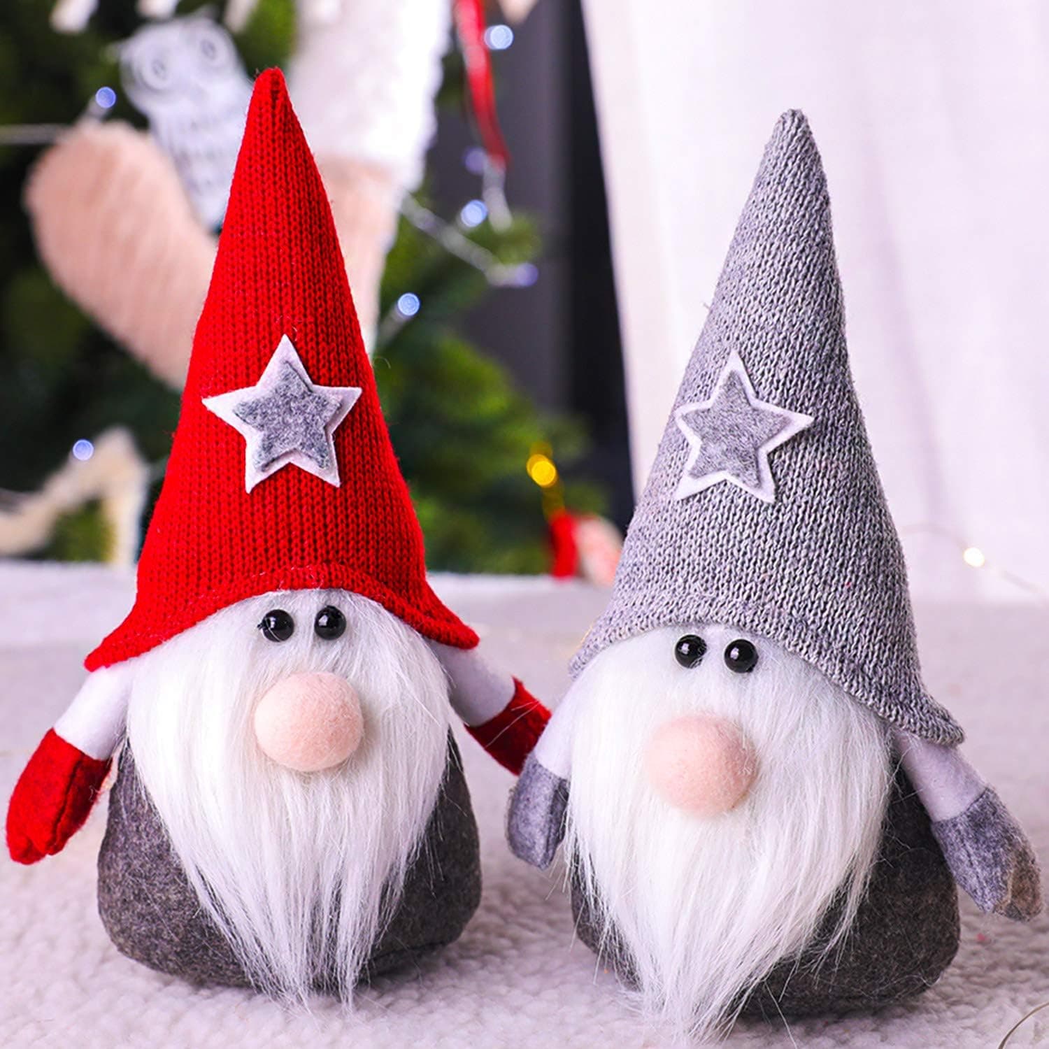 FFPTBNYX Christmas Gnomes Plush Decorations Handmade Swedish Tomte Knomes Plush Elf Doll Ornaments Scandinavian Santa Figurines for Christmas Holiday Home Decorations and Gifts