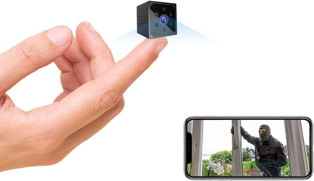 Spy Camera 1080P HD Wireless Wifi Hidden Camera Micro Mini Spy Cam With Live Feed App Long Bettery Life Smallest Security Cameras Portable Nanny Cam Baby Monitor With Night Vision Motion Detection