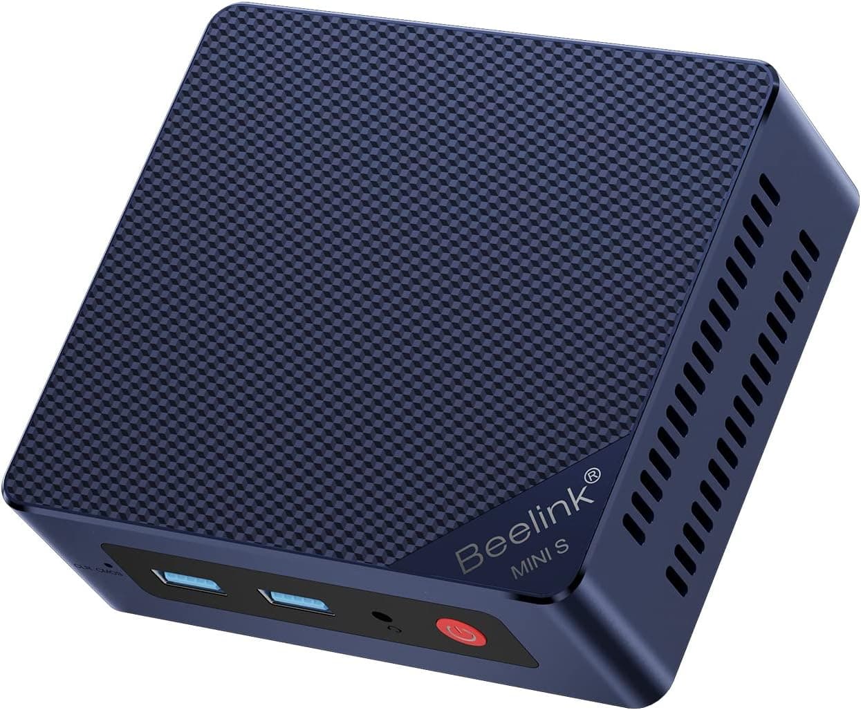 Beelink Mini PC, Mini S12 Mini Computer 12th Gen Quad-Core N95, Desktop Computers 8G DDR4 RAM 256G SSD, Small PC 4K UHD Dual HDMI, 2.4G+5G WiFi Gigabit Ethernet/BT4.0 for Office/Home/HTPC/Family-NAS