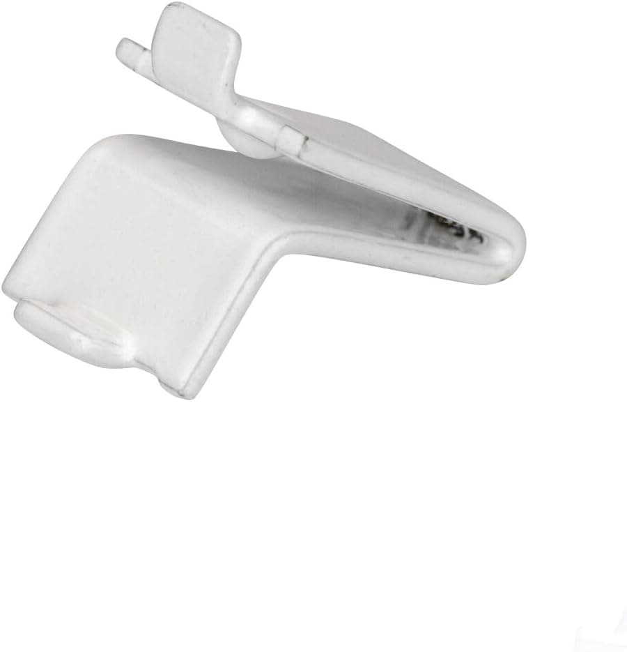 20 Pack White Knape & Vogt 256 Adjustable Steel Pilaster Shelf Support Clip