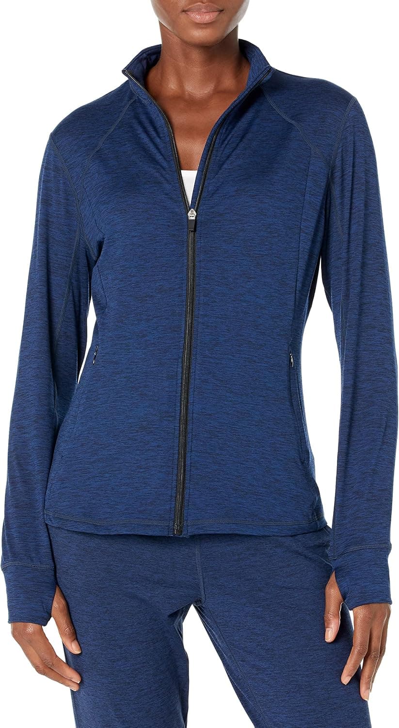 Amazon Essentials Women's Brushed Tech Stretch Full-Zip Jacket (Available in Plus Size)