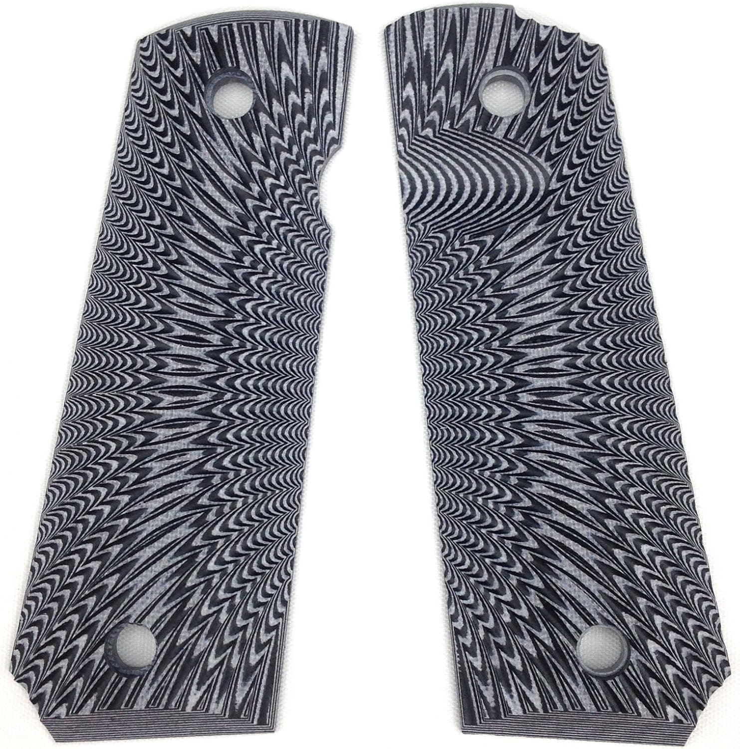 EXEL 1911 Full Size G10 Sunburst Gun Grip, Grey/Black