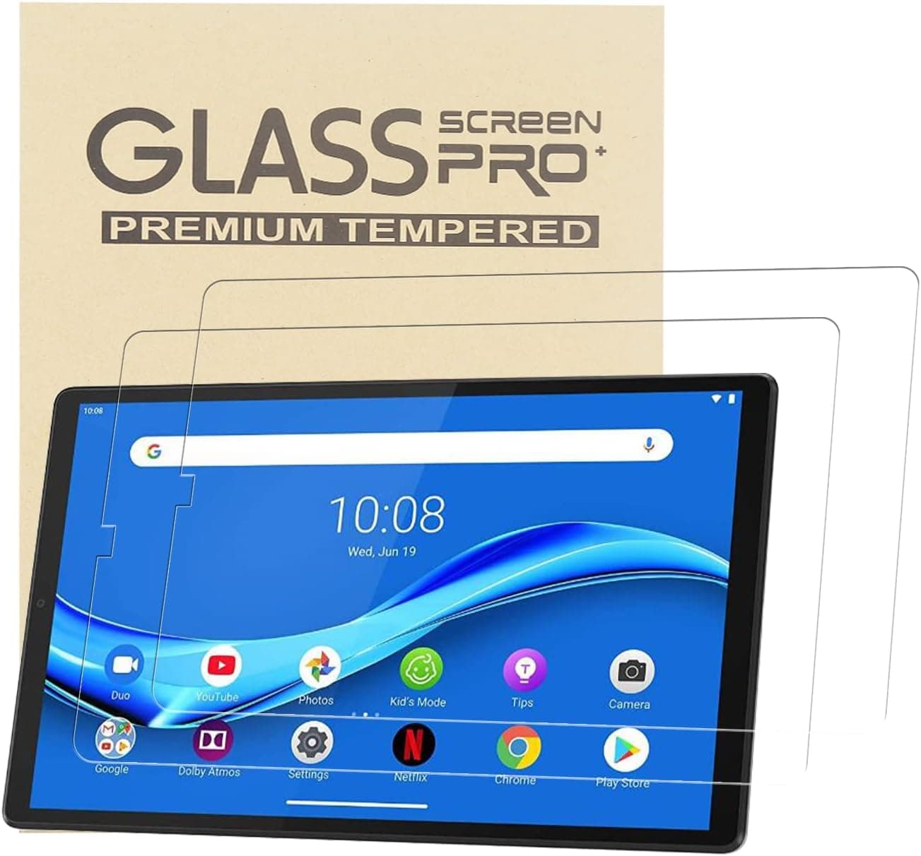 YINOVEEN 2 Pack Tempered Glass Screen Protector for Lenovo Tab M10 Plus 10.3 inch/Tab M10 FHD Plus 10.3" (2nd/1st Gen), 9H Hardness, Bubble-free（Not Fit Lenovo M10 Plus 10.6 2022）