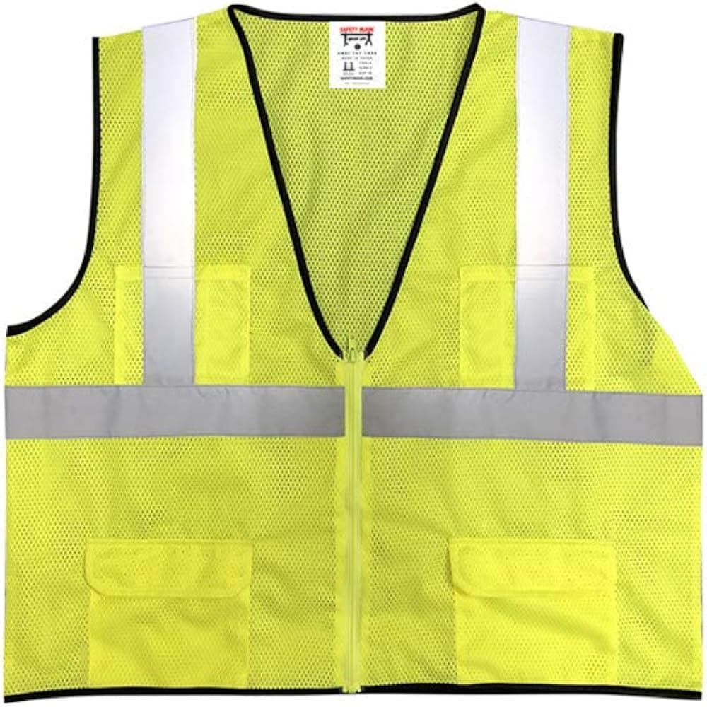 Safety Main Economy High Vis All Mesh Vest, Yellow