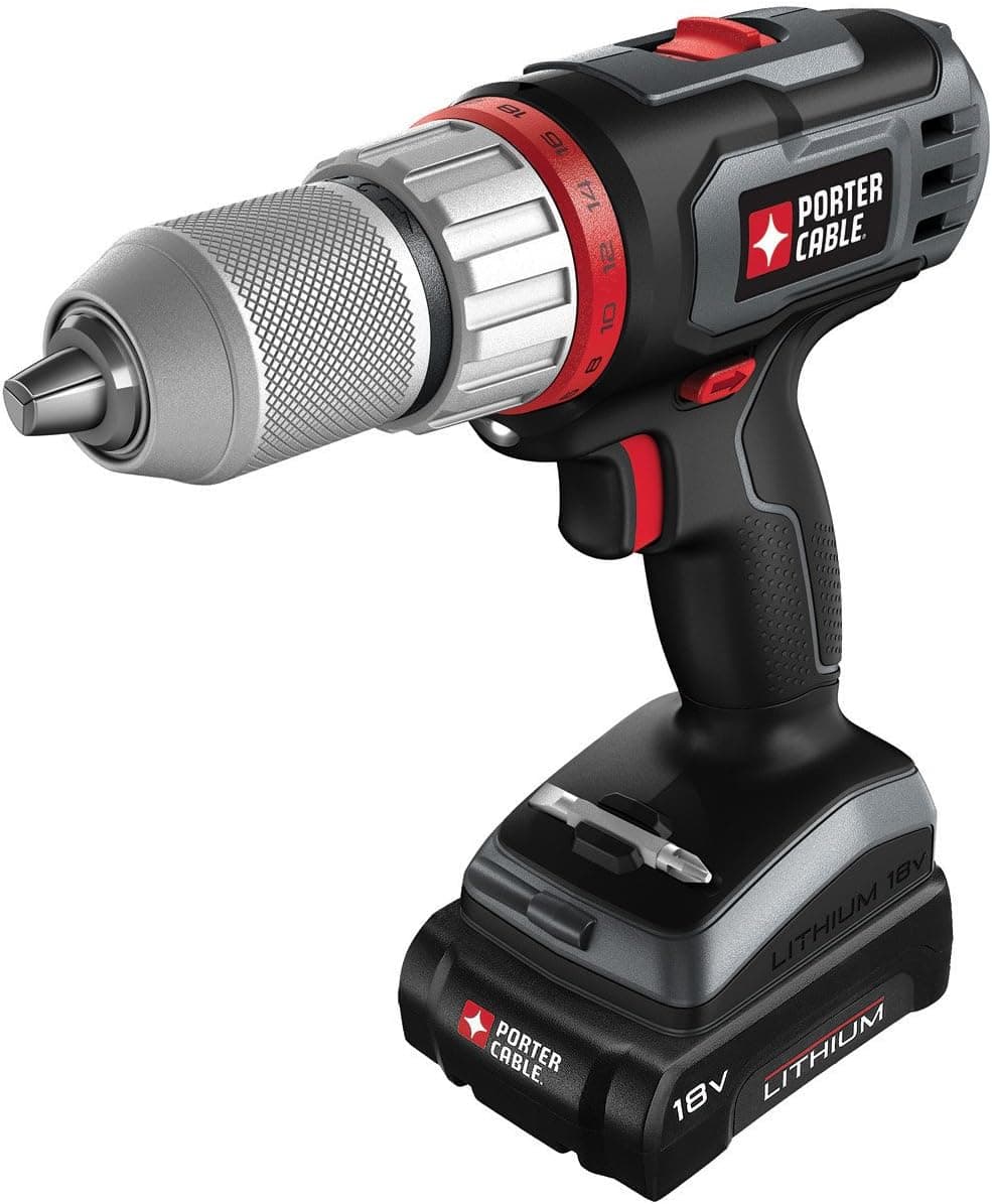 PORTER-CABLE PCL180DRK-2 18-Volt Lithium-Ion Cordless Drill Kit
