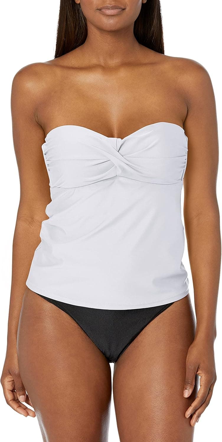 Catalina Women's Twist Front Bandeau Tankini Top