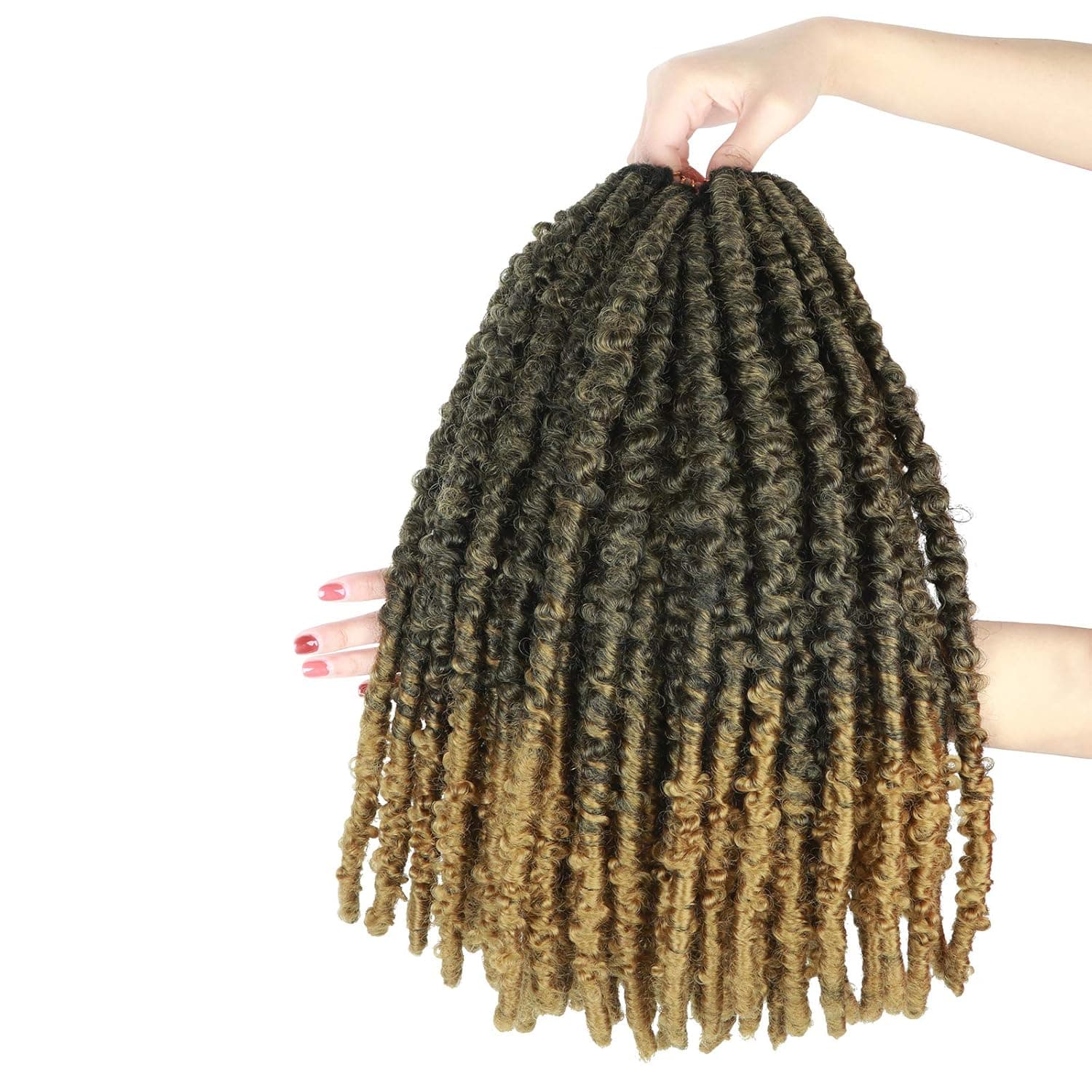 Butterfly locs Crochet Hair 18 Inch Distressed Crochet Hair 6 Packs Soft Butterfly Crochet Hair Pre Looped Natural Synthetic Crochet Hair Extension (18'',#T27)